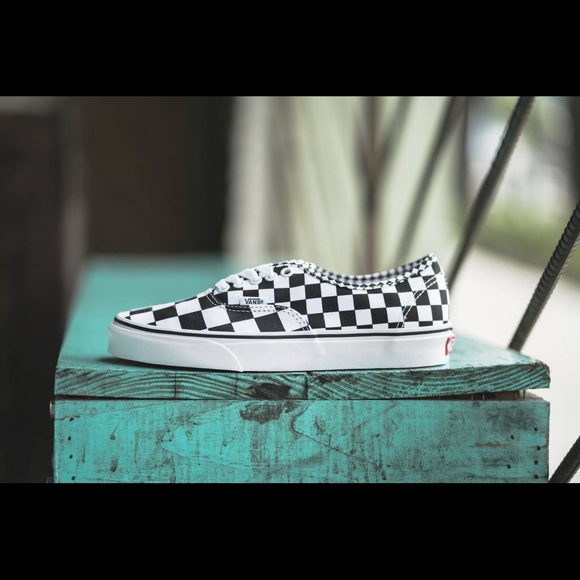 Vans Authentic Mix Checker Sneakers Black/White - Picture 5 of 13